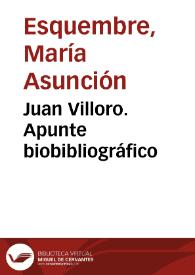 Juan Villoro. Apunte biobibliográfico