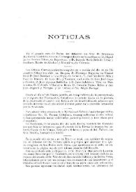 Noticias. Boletín de la Real Academia de la Historia. Tomo 76 (febrero 1920). Cuaderno II