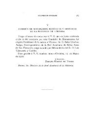 Comisión de Monumentos Históricos y Artísticos de la provincia de Córdoba [Acta de la sesión del 15 de marzo de 1920]