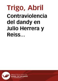 Contraviolencia del dandy en Julio Herrera y Reissig