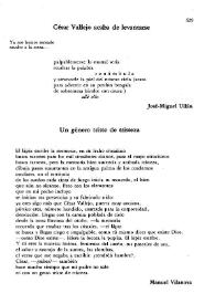 César Vallejo acaba de levantarse