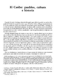 El Caribe: pueblos, cultura e historia