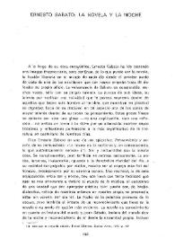 Ernesto Sábato: la novela y la noche