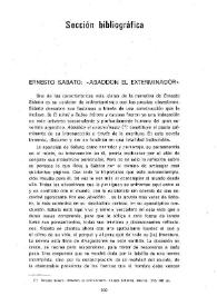 Ernesto Sábato: 'Abaddón el exterminador'