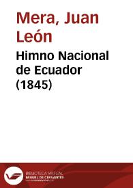 Himno Nacional de Ecuador (1845)