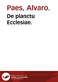De planctu Ecclesiae.