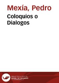 Coloquios o Dialogos
