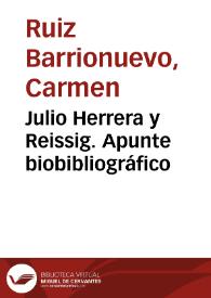 Julio Herrera y Reissig. Apunte biobibliográfico