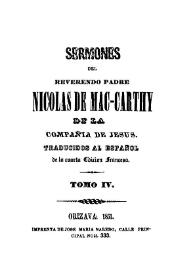 Sermones del reverendo padre Nicolas de Mac-Carthy. Tomo 4