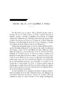Excmo. Sr. D. Luis Calpena y Ávila