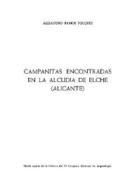 Campanitas encontradas en La Alcudia de Elche (Alicante)
