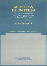 [Diario de 1767 y 1768]. Memoria de un exilio : Diario de la expulsión de los jesuitas de los dominios del rey de España (1767-1768)