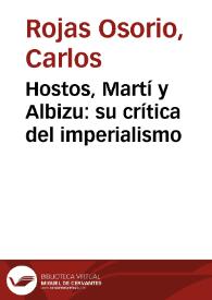 Hostos, Martí y Albizu: su crítica del imperialismo