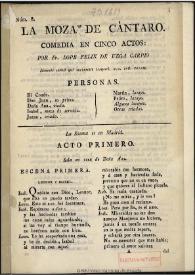 La moza del cántaro : comedia en cinco actos