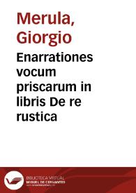 Enarrationes vocum priscarum in libris De re rustica