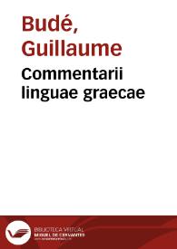 Commentarii linguae graecae