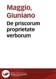 De priscorum proprietate verborum