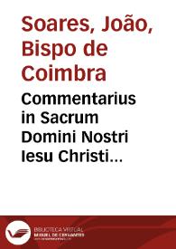 Commentarius in Sacrum Domini Nostri Iesu Christi Euangelium secundum Matthaeum