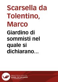 Giardino di sommisti nel quale si dichiarano dodecimila, e più casi di conscienza