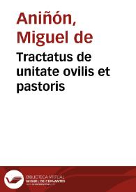 Tractatus de unitate ovilis et pastoris