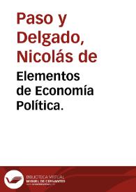 Elementos de Economía Política.