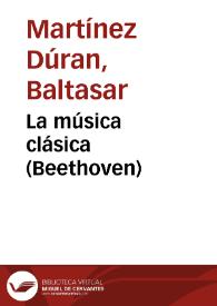 La música clásica (Beethoven)