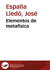 Elementos de metafísica