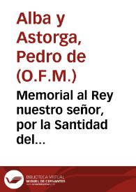 Memorial al Rey nuestro señor, por la Santidad del decreto de alabar à la Virgen Santíssima criada en gracia