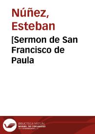 [Sermon de San Francisco de Paula
