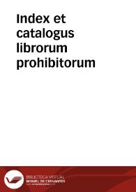 Index et catalogus librorum prohibitorum