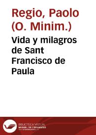 Vida y milagros de Sant Francisco de Paula