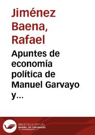 Apuntes de economía política de Manuel Garvayo y Sandoval : 1886-1887