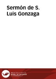 Sermón de S. Luis Gonzaga