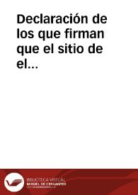 Declaración de los que firman que el sitio de el feddan o tierra de labor fuera de Granada y otro en el mismo lugar fueron propiedad del xeque...
