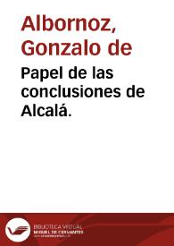 Papel de las conclusiones de Alcalá