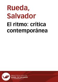 El ritmo : crítica contemporánea