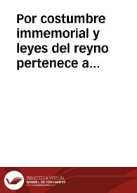 Por costumbre immemorial y leyes del reyno pertenece a Su Magestad y al Cons[e]jo en su nombre retener las bullas de Roma que se traen en...