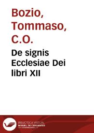 De signis Ecclesiae Dei libri XII