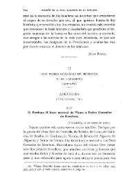 D. Pedro González de Mendoza el de Aljubarrota (1340-1385). Apéndices (Conclusión) [VI]