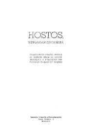 Hostos, hispanoamericanista: colección de ensayos acerca de Eugenio María de Hostos