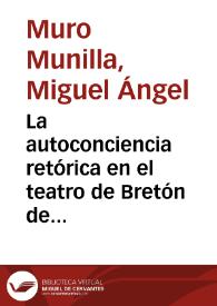 La autoconciencia retórica en el teatro de Bretón de los Herreros