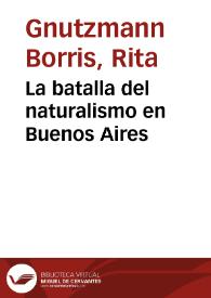 La batalla del naturalismo en Buenos Aires
