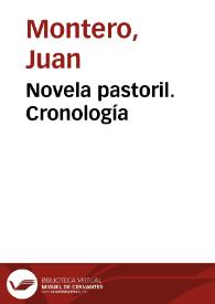 Novela pastoril. Cronología