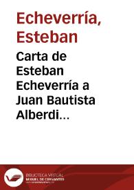 Carta de Esteban Echeverría a Juan Bautista Alberdi (23-6-1849)