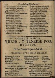 Verse y tenerse por muerto