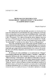 Problemas de periodización : 'Modernidad', 'Romanticismo' y 'Realismo' en 'Martín Rivas' y 'María'
