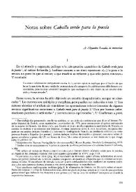 Notas sobre 'Caballo verde para la poesía'
