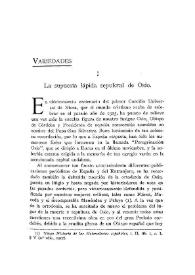 La supuesta lápida sepulcral de Osio
