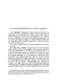 La condición histórica del 'Cántico Espiritual'