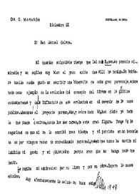 Marañón, Gregorio. 21 de diciembre de 1949
